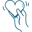 hand holding heart
